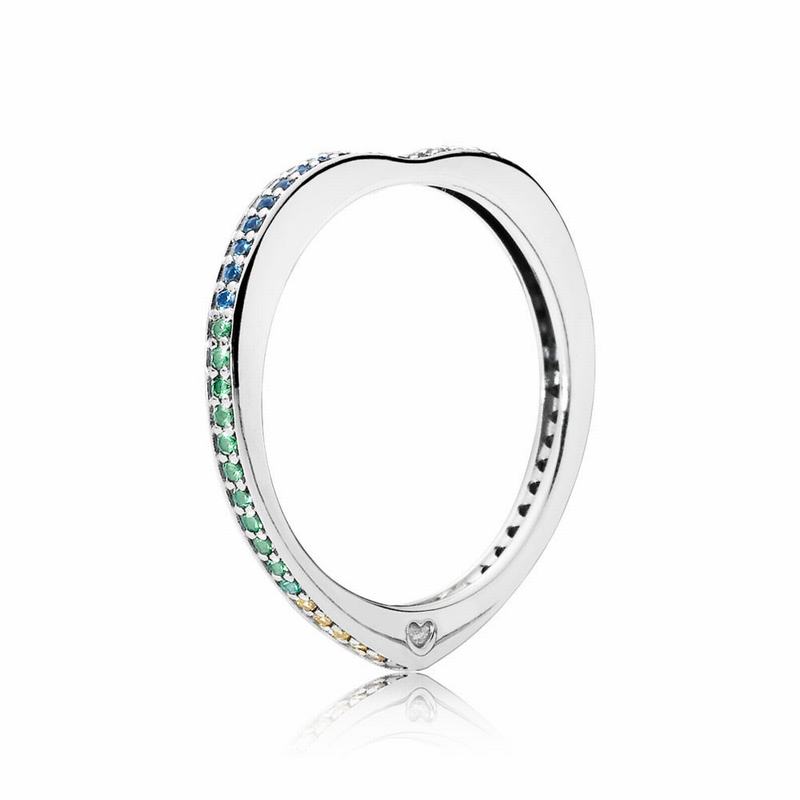 Pandora Multi-Colored Arc of Love Stackable Ring Silver Egypt WD6972341
